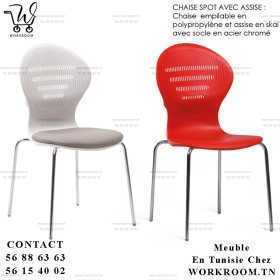 CHAISE SPOT AVEC ASSISE

Chaise en polypropylène avec socle en acier chromé.

Au Meilleur Prix en TUNISIE