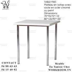 TABLE FIXE ISOTOP SOCLE PEINT EN TUNISIE

Table en isotop avec socle en acier peint ou chromé