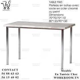 TABLE PAS CHER EN TUNIS TUNISIE CHEZ WORKROOM TN
TABLE FIXE ISOTOP SOCLE CHROME EN TUNISIE