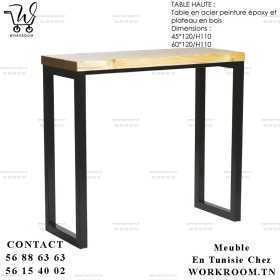 TABLE HAUTE INDUSTRIELLE EN TUNISIE

Table en BOIS BLANC avec socle en acier.
