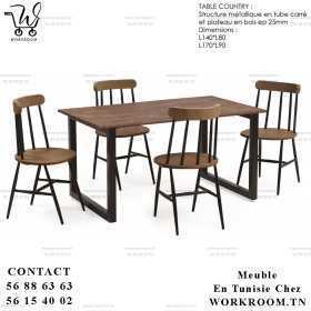TABLE COUNTRY BOIS EP 25 mm EN TUNISIE TABLE PAS CHER EN TUNISIE CHEZ WORKROOM TN
TABLE COUNTRY EN TUNISIE
Table en bois avec socle en acier peint.