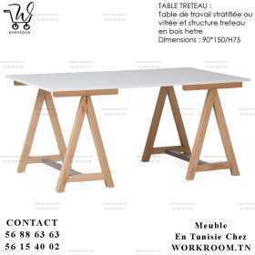 TABLE PAS CHER EN TUNIS TUNISIE CHEZ WORKROOM TN
TABLE DE TRAVAIL TRETTEAU 150*90 CM EN TUNISIE