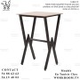 TABLE W TUNISIE : Table style industriel impose par son plateau en bois posé sur des pieds en fer en forme de W.