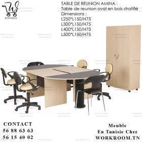 BUREAU DE REUNION Ovale EMINA Bois stratifié EN TUNISIE BUREAU PAS CHER EN TUNIS TUNISIE CHEZ WORKROOM TN
BUREAU DE REUNION Ovale EMINA Bois stratifié EN TUNISIE
