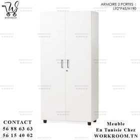 ARMOIRE 2 PORTE Bois EN TUNISIE RANGEMENT EN BOIS PAS CHER EN TUNIS TUNISIE CHEZ WORKROOM TN
ARMOIRE 2 PORTE Bois EN TUNISIE