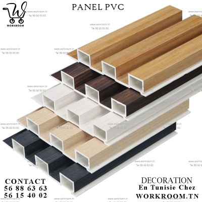 PANEL PVC effet bois couleur au choix HABILLAGE MURAL EN TUNISIE 04

Intérieur: 2,9M*0.17 PVC
