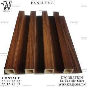 PANEL PVC COMPOSITE couleur BOIS MARRON HABILLAGE MURAL EN TUNISIE PANEL PVC COMPOSITE couleur BOIS MARRON HABILLAGE MURAL EN TUNISIE
Intérieur: 2,9M*0.17 PVC