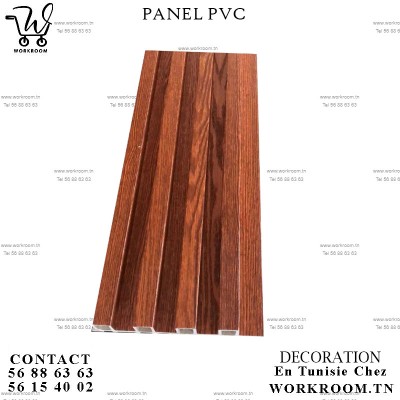 PANEL PVC EN TUNISIE couleur bois DECO MURALE

Intérieur: 2,9M*0.17 PVC