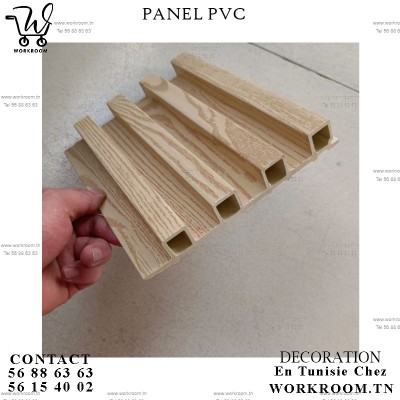 PANEL PVC effet bois couleur beige EN TUNISIE DECO MURALE

Intérieur: 2,9M*0.17 PVC