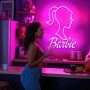 NEON FLEX LED EN TUNISIE Barbie Portrait Enseigne lumineuse personnalisée