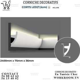 CORNICHE PVC DECORATIF CACHE LED PVC EN TUNISIE REF ACL-010 CORNICHE PVC DECORATIF CACHE LED PVC EN TUNISIE REF ACL-010