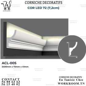 CORNICHE PVC DECORATIF CACHE LED PVC EN TUNISIE REF ACL-005 CORNICHE PVC DECORATIF CACHE LED PVC EN TUNISIE REF ACL-005