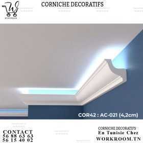 CORNICHE PVC DECORATIF CACHE LED PVC EN TUNISIE REF AC-021 CORNICHE PVC DECORATIF CACHE LED PVC EN TUNISIE REF AC-021
