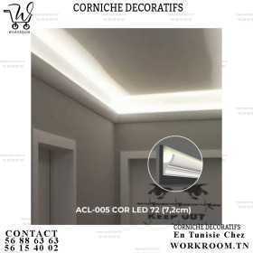 CORNICHE PVC DECORATIF CACHE LED PVC EN TUNISIE REF ACL-005-1 CORNICHE PVC DECORATIF CACHE LED PVC EN TUNISIE REF ACL-005
