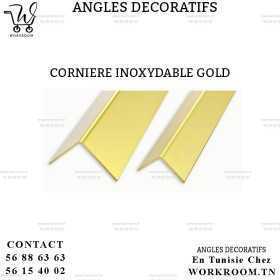 CORNIERE PVC DÉCORATIVE INOXYDABLE Doré 3 CM EN TUNISIE CORNIERE PVC DÉCORATIVE INOXYDABLE Doré 3 CM EN TUNISIE