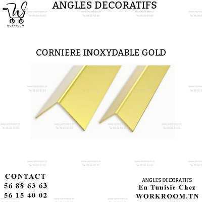 CORNIERE PVC DÉCORATIVE INOXYDABLE Doré 3 CM EN TUNISIE