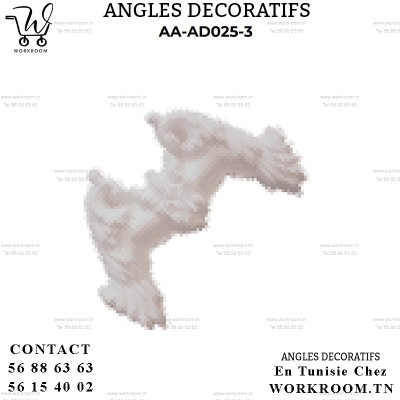 ANGLE DECORATIF PVC EN TUNISIE REF AA-AD025-3