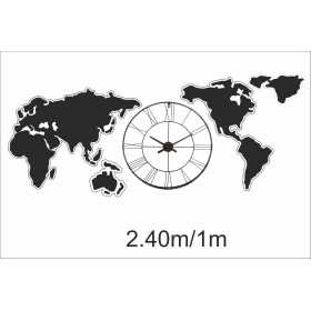 CARTE DU MONDE PVC HORLOGE VINTAGE NOIR D70 CARTE DU MONDE HORLOGE VINTAGE NOIR D70