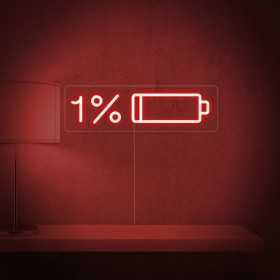 NÉON LED FLEX Low Battery Enseigne