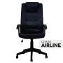 FAUTEUIL DE DIRECTION AIRLINE NOIR SIMILI CUIR