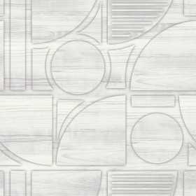 PAPIER PEINT BOIS GRAVURE 3D GRIS CLAIR - 51220509