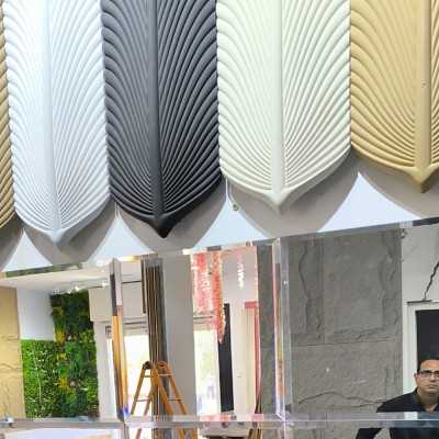 PLUME PVC DECORATIF PVC PAS CHER EN TUNISIE 35 CM X 1.2 M PAR PLUME PVC