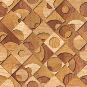 PAPIER PEINT BOIS GÉOMÉTRIQUE3D CHATAIGNIER - 51220408