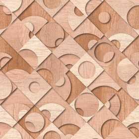 PAPIER PEINT BOIS GÉOMÉTRIQUE 3D NATUREL - 51220407