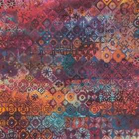 PAPIER PEINT MOSAÏQUE ORIENTALE ROSE PRUNE - 51220303