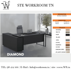 BUREAU DIAMOND AVEC RETOUR BUREAU DIAMOND AVEC RETOUR MEUBLE DE BUREAU TUNISIE