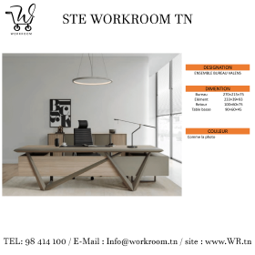 BUREAU VALENS AVEC ELEMENT ET RETOUR ET TABLE BASSE