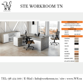 BUREAU LIBRA AVEC ELEMENT ET RETOUR