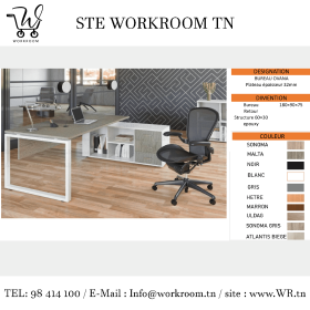 BUREAU OVANA AVEC RETOUR ET TIROIR