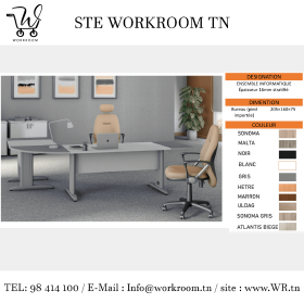 BUREAU INFORMATIQUE AVEC RETOUR