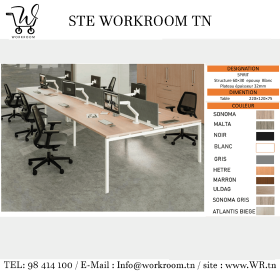 BUREAU OPERATEUR 6 PERSONNES EN TUNISIE BUREAU PAS CHER EN TUNIS TUNISIE CHEZ WORKROOM TN
BUREAU OPERATEUR