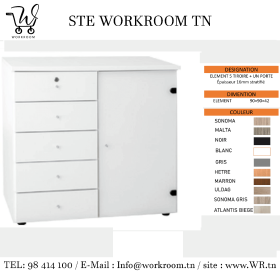 ELEMENT BAS AVEC 5 TIROIR ET 1 PORTE