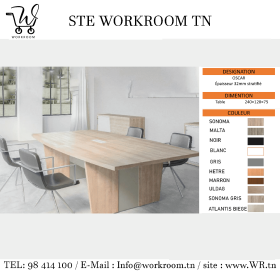 TABLE DE REUNION MODERNE CHEZ WORKROOM TN  EN TUNISIE 
TABLE DE REUNION TUNISIE