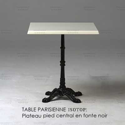 TABLE PARISIENNE EN TUNISIE

Table en ISOTOP OU HPL avec socle en fonte peinture epoxy