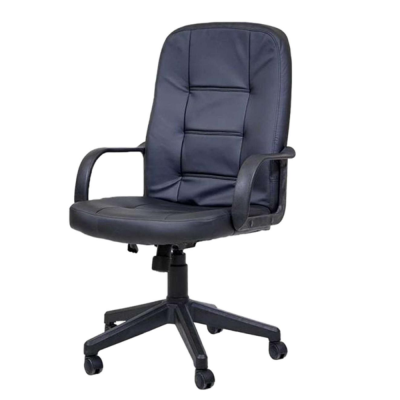 FAUTEUIL DE DIRECTION BOMBA LC HD NOIR SIMILI CUIR