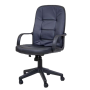 FAUTEUIL DE DIRECTION BOMBA LC BD NOIR SIMILI CUIR