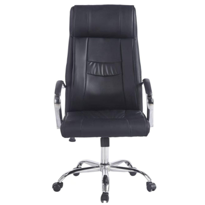 FAUTEUIL DE DIRECTION LINEA CENT NOIR SIMILI CUIR