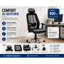 Chaise de bureau BOSTON noir, ergonomique et réglable Disponible chez WORKROOM.TN Tunisie