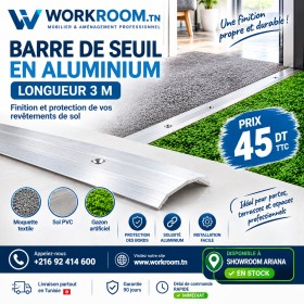 Barre de Seuil en Aluminium 3 m en Tunisie