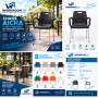 Chaise AICHA à piètement en aluminium pour cafés, restaurants et terrasses en Tunisie.