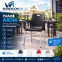 Chaise AICHA à piètement en aluminium pour cafés, restaurants et terrasses en Tunisie.