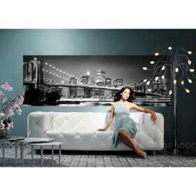 POSTER PHOTO MURAL "Brooklyn Bridge New York en noir et blanc"