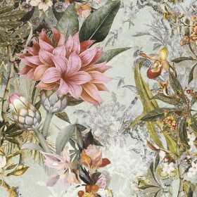 PAPIER PEINT VÉGÉTAL FLEURS ROUGE