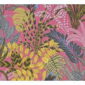 PEINT PEINT VÉGÉTAL FEUILLAGES EXOTIQUES ROSE