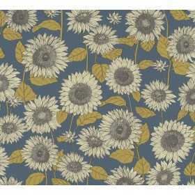 PEINT PEINT VÉGÉTAL FLORAL BLEU JAUNE