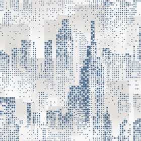 PAPIERS PEINTS 3D GRAPHIQUE DESIGN VILLE GRIS BLEU ET IRISÉ